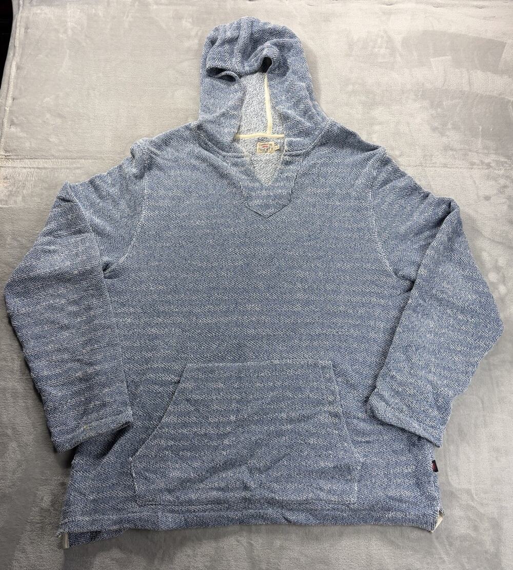 Faherty Whitewater Hoodie Men's XL Oversized Cotton Beach Terry Pullover Thick
